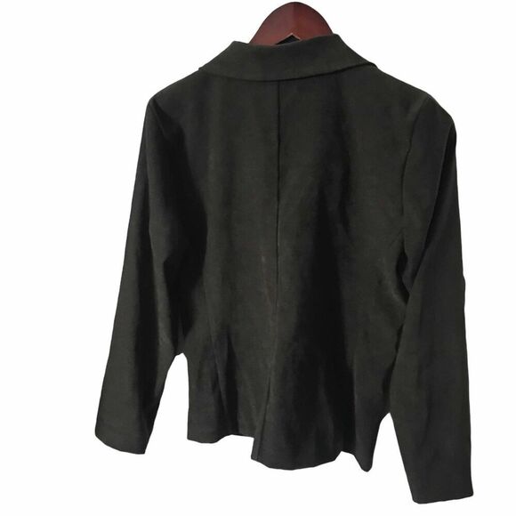 Vintage Maren Olive Green Full Zip Jacket Size 6 Petite Gatsby Old Money - Picture 4 of 5